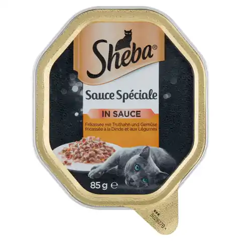 ⁨Karma Sheba Sauce Speciale z indykiem Tacka 85g⁩ w sklepie Wasserman.eu