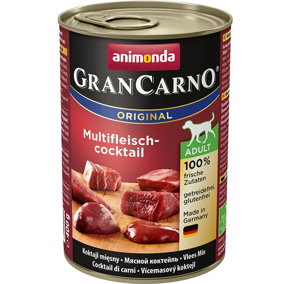 ⁨animonda GranCarno Original Beef, Chicken, Game, Turkey Adult 400 g⁩ at Wasserman.eu