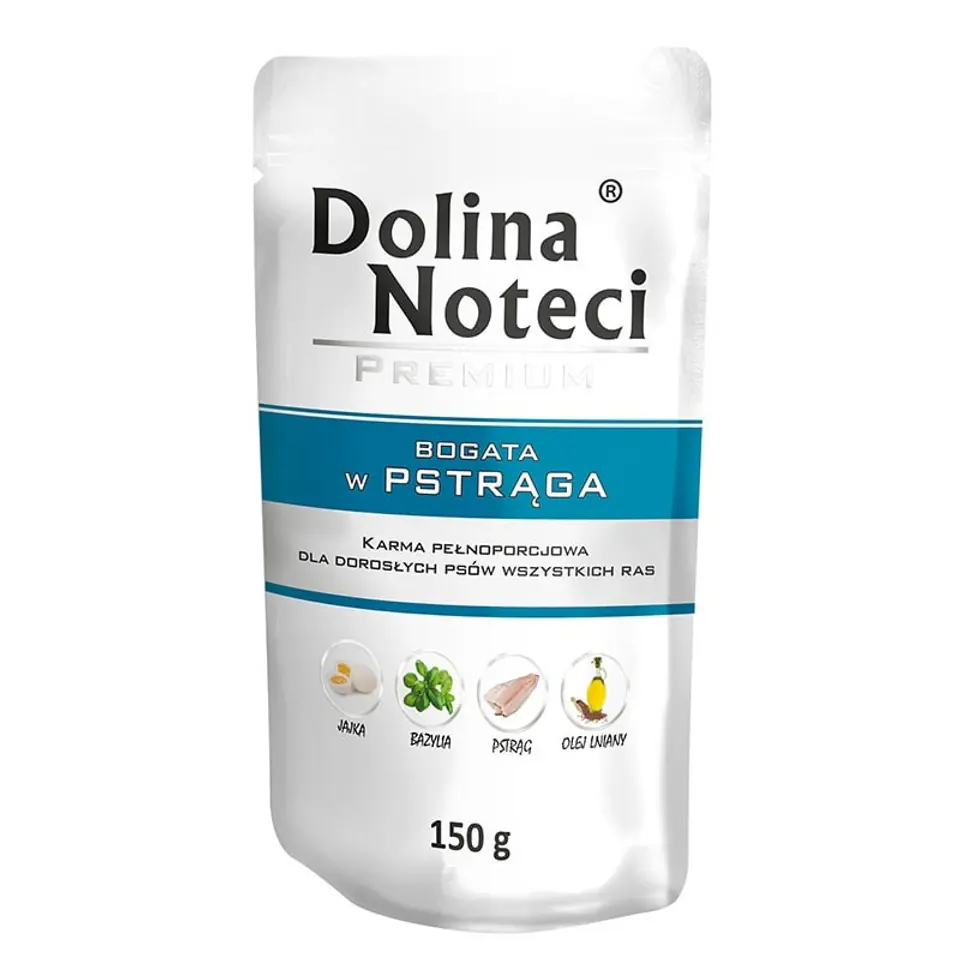 ⁨DOLINA NOTECI Premium bogata w pstrąga - mokra karma dla psa - 150g⁩ w sklepie Wasserman.eu