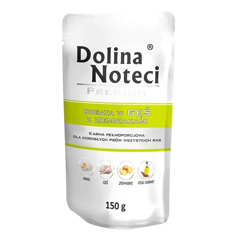 ⁨Dolina Noteci Premium rich in goose with potatoes - wet dog food - 150g⁩ at Wasserman.eu