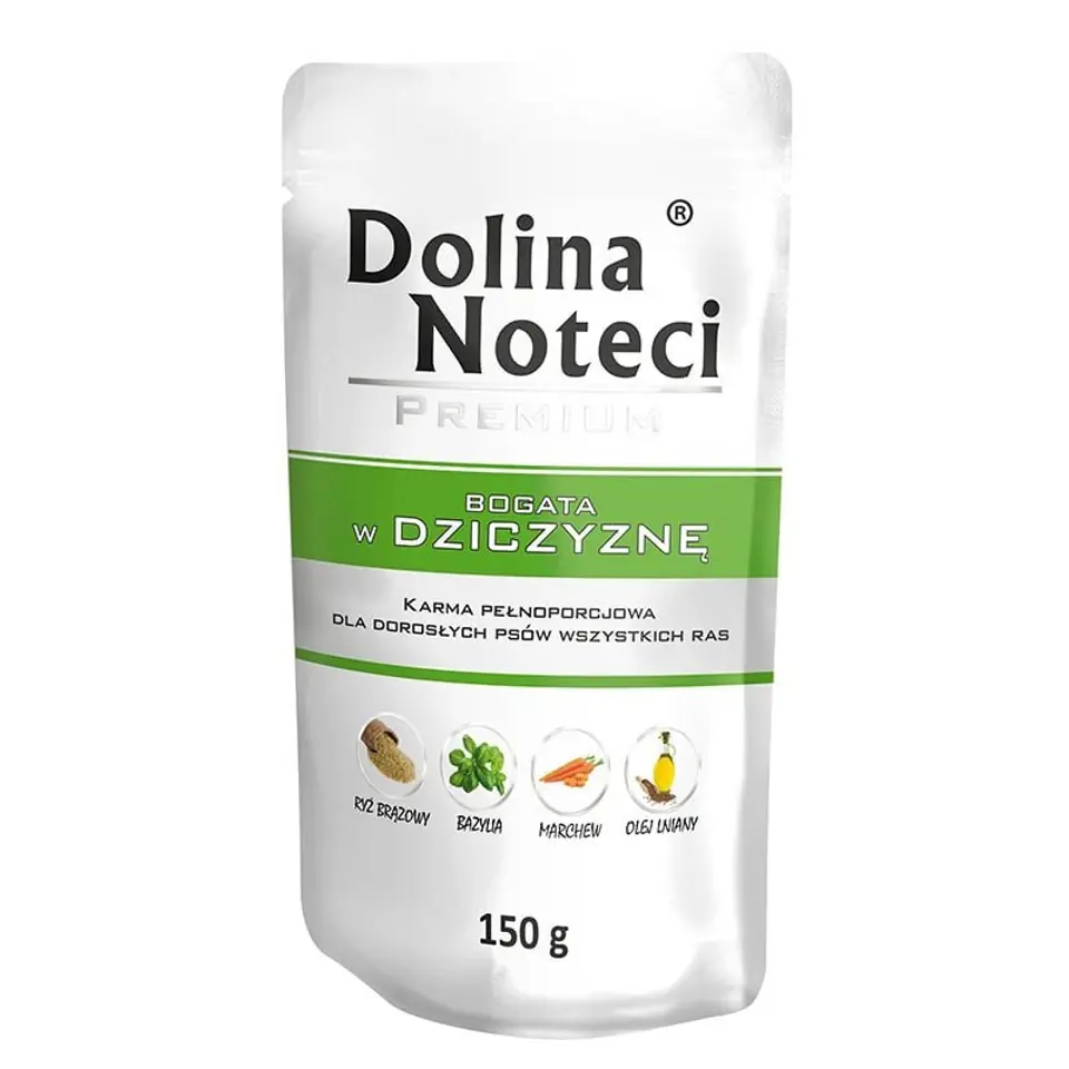 ⁨DOLINA NOTECI Premium bogata w dziczyznę - mokra karma dla psa - 150g⁩ w sklepie Wasserman.eu