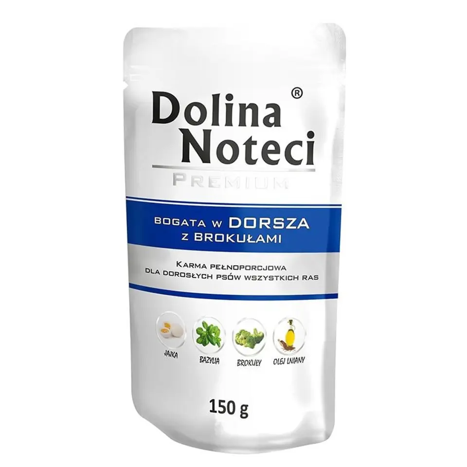 ⁨DOLINA NOTECI Premium bogata w dorsza z brokułami - mokra karma dla psa - 150g⁩ w sklepie Wasserman.eu