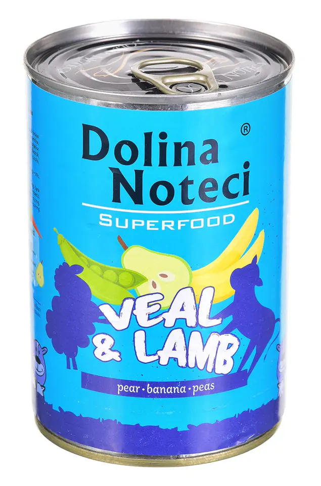 ⁨DOLINA NOTECI Superfood z cielęciną i jagnięciną - mokra karma dla psa - 400g⁩ w sklepie Wasserman.eu