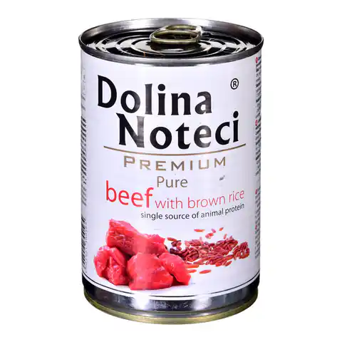 ⁨DOLINA NOTECI Premium Pure bogata w wołowinę z ryżem brązowym - mokra karma dla psa - 400g⁩ w sklepie Wasserman.eu