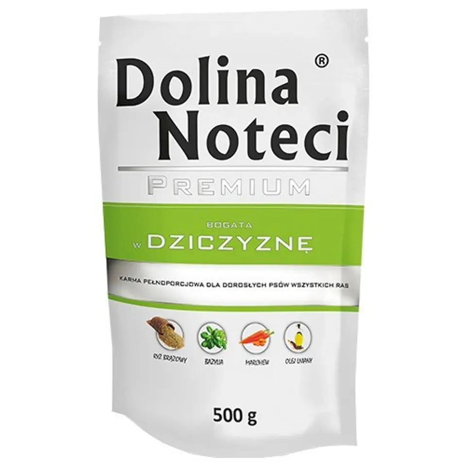 ⁨DOLINA NOTECI Premium bogata w dziczyznę - mokra karma dla psa - 500g⁩ w sklepie Wasserman.eu