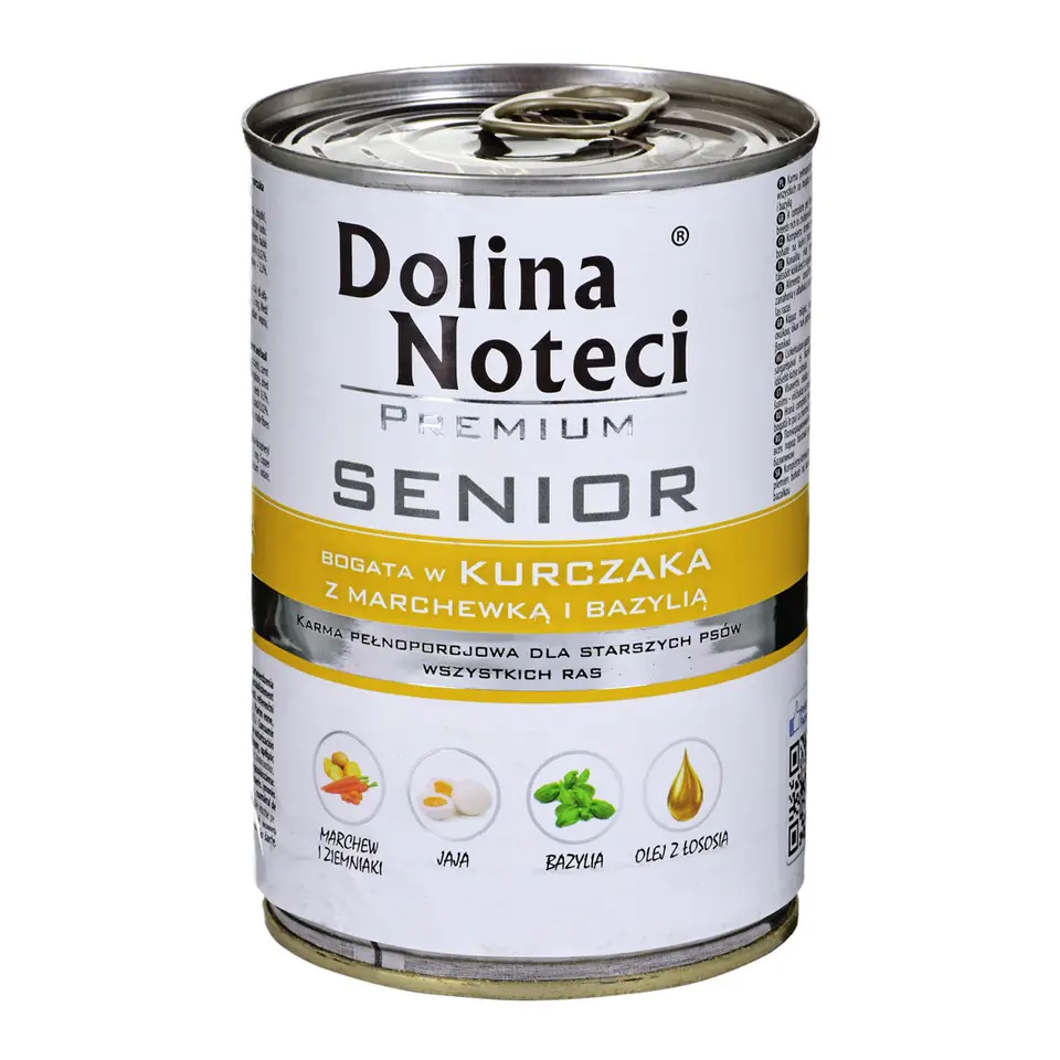 ⁨Dolina Noteci Premium Senior Chicken with carrots and basil - wet food for senior dogs - 400G⁩ at Wasserman.eu