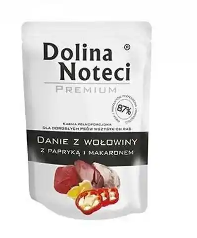 ⁨Dolina Noteci Premium Wet Dog Food for Small Breeds Beef with Peppers and Pasta Sachet - 100 g⁩ at Wasserman.eu