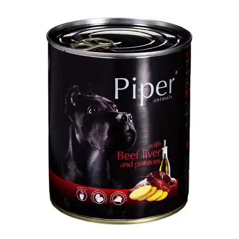 ⁨DOLINA NOTECI Piper Animals z wątrobą wołową - mokra karma dla psa - 800g⁩ w sklepie Wasserman.eu