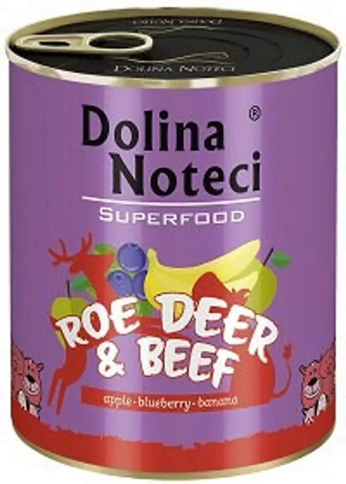 ⁨Dolina Noteci Superfood with roe deer and beef - wet dog food - 800g⁩ at Wasserman.eu