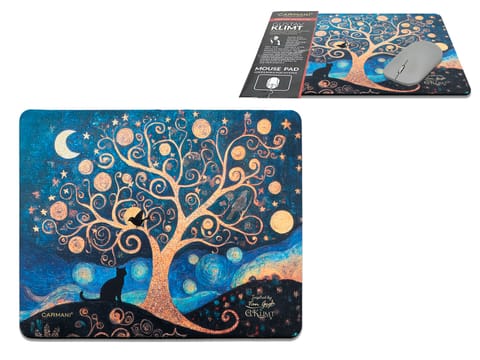⁨Podkładka pod mysz komputerową - kolaż: V. van Gogh, G. Klimt (CARMANI)⁩ w sklepie Wasserman.eu