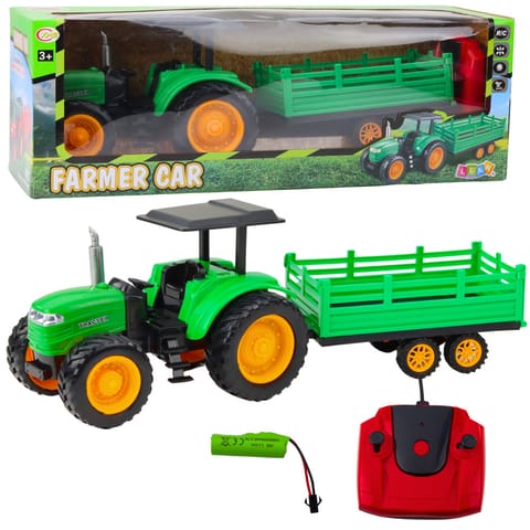 ⁨Traktor Farmerski Z Przyczepą Zdalnie Sterowany RC Zielony⁩ w sklepie Wasserman.eu