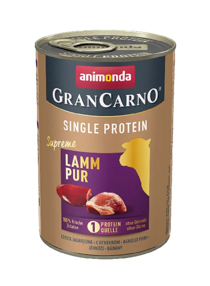 ⁨ANIMONDA GranCarno Single Protein: jagnięcina - mokra karma dla psa - 400g⁩ w sklepie Wasserman.eu