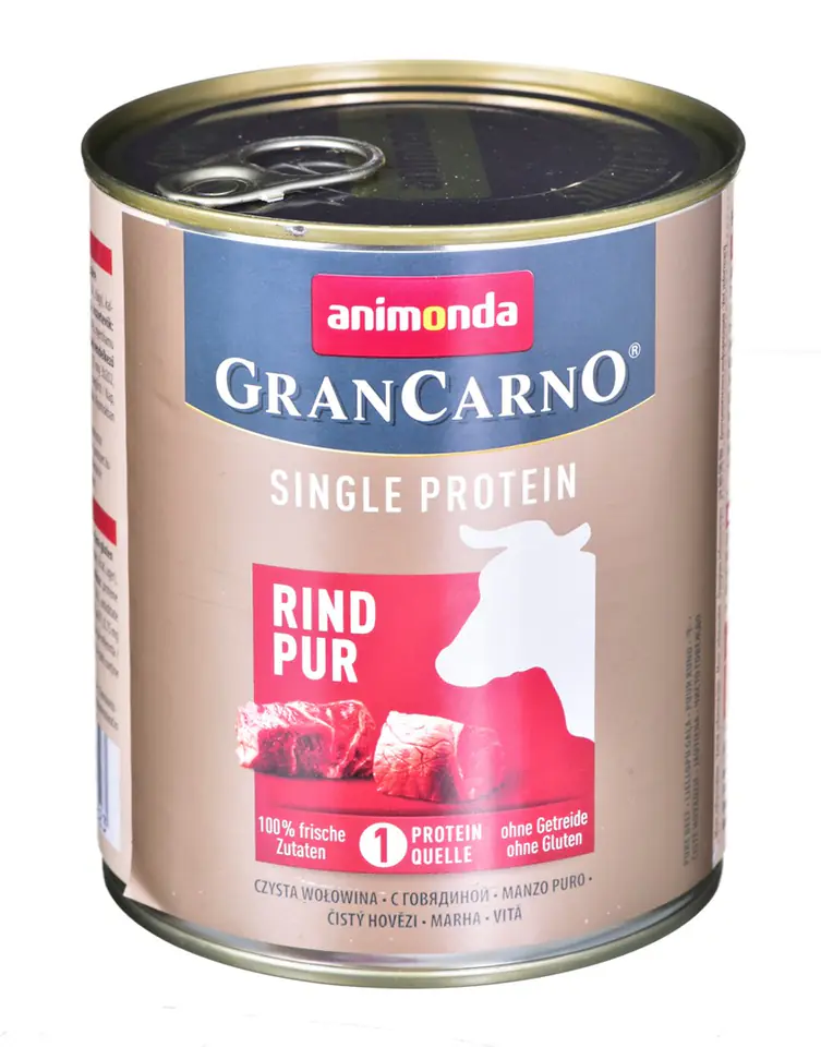 ⁨ANIMONDA GranCarno Single Protein: wołowina - mokra karma dla psa - 800g⁩ w sklepie Wasserman.eu