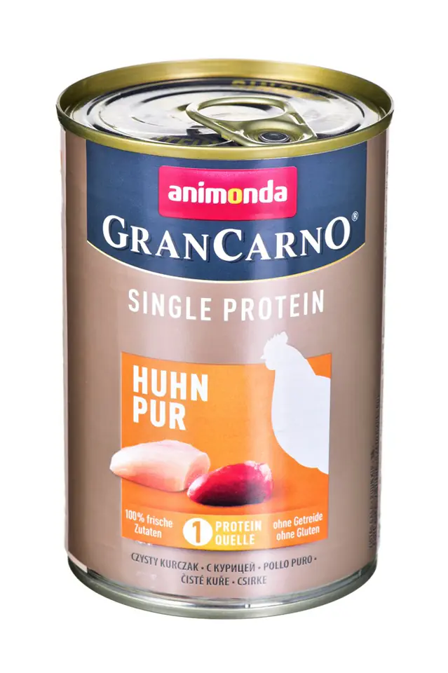 ⁨ANIMONDA GranCarno Single Protein: kurczak - mokra karma dla psa - 400g⁩ w sklepie Wasserman.eu