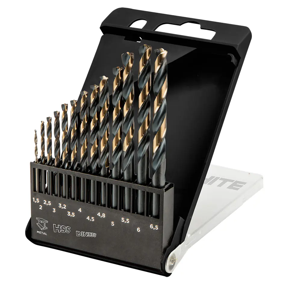 ⁨Twist drill bits HSS-CNC, 124°, "Pro-Tec", 1.5 - 6.5 mm, set of 13 pcs.⁩ at Wasserman.eu