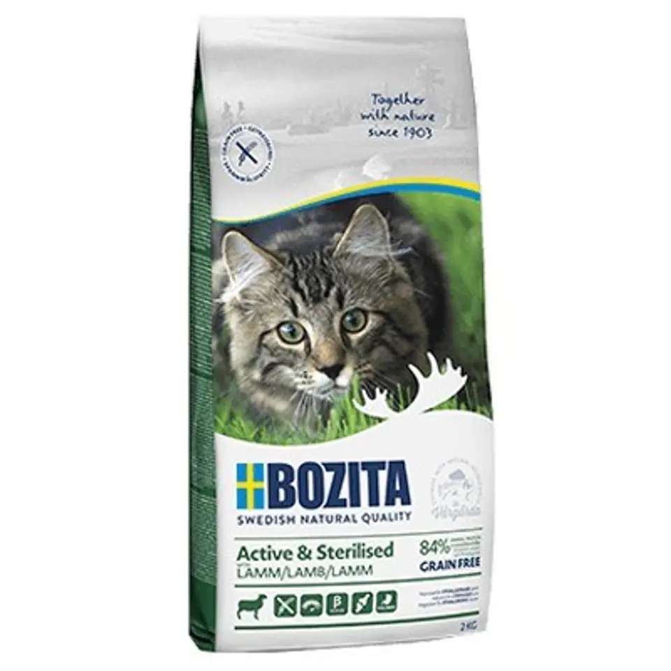 ⁨BOZITA Active & Sterilised Grain free Lamb - sucha karma dla kotów wychodzących po sterylizacji - 2kg⁩ w sklepie Wasserman.eu