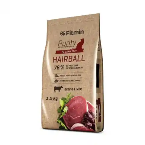 ⁨FITMIN Purity Hairball cats dry food 1.5 kg Adult⁩ at Wasserman.eu