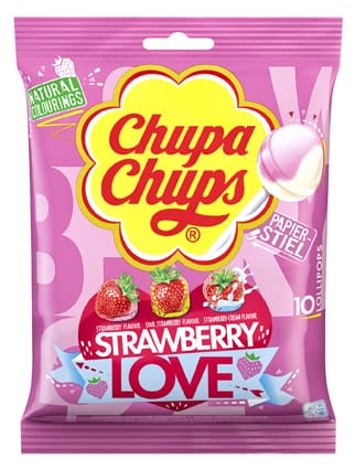 ⁨Chupa Chups Strawberry Love Lizaki 10 szt.⁩ w sklepie Wasserman.eu