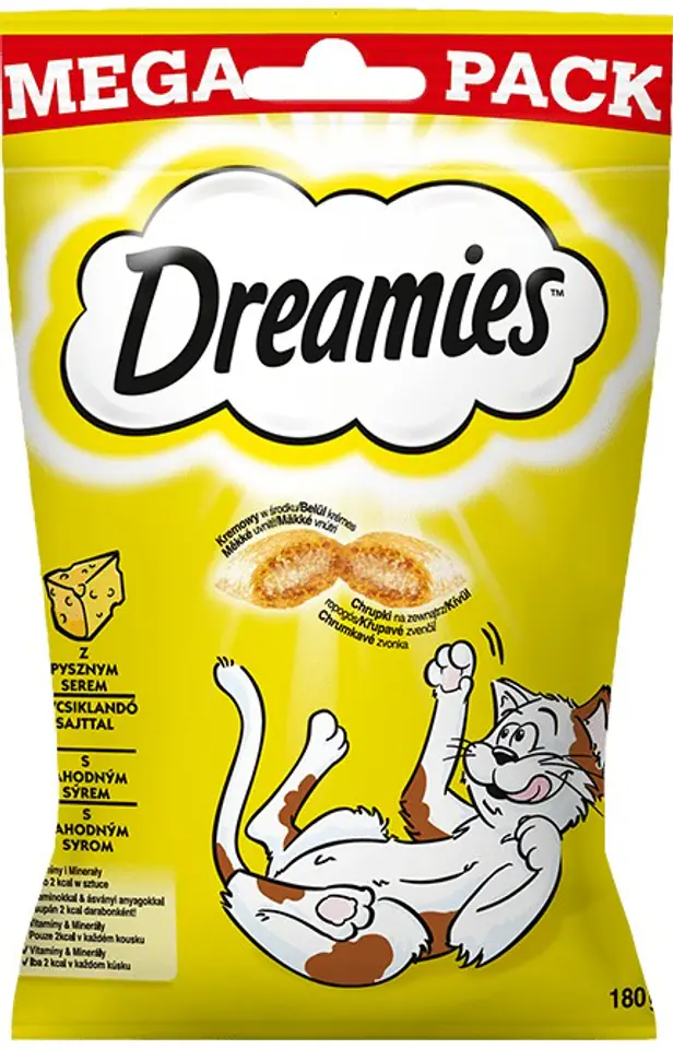 ⁨DREAMIES with cheese - cat treats - 180 g⁩ at Wasserman.eu