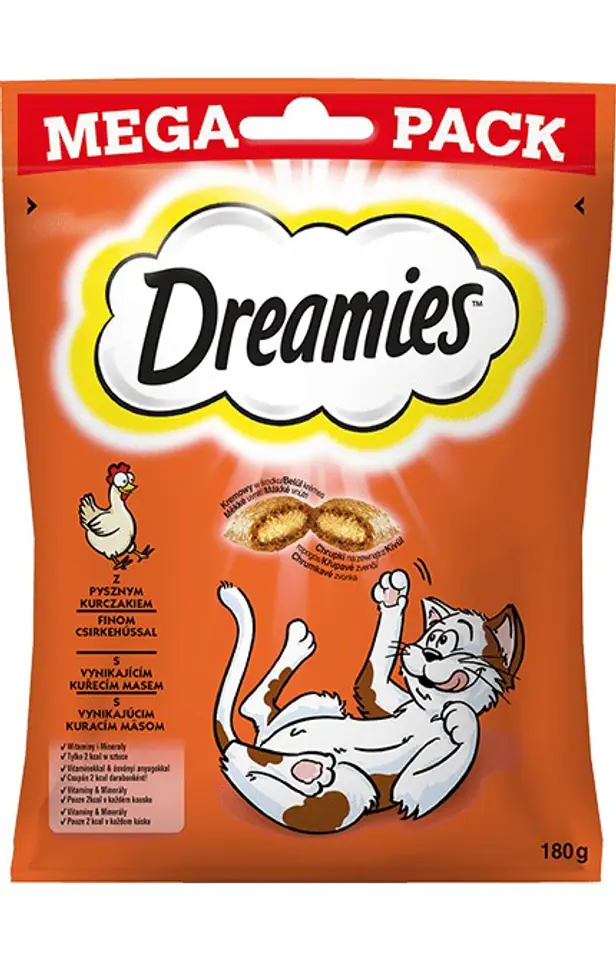 ⁨DREAMIES z kurczakiem 180g⁩ w sklepie Wasserman.eu