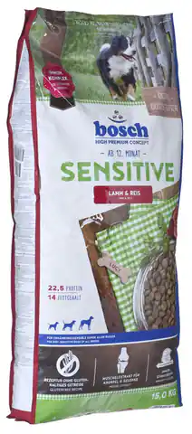 ⁨BOSCH Sensitive Lamb & Rice - karma dla psów z wrażliwym żołądkiem z jagnięciną i ryżem 15kg⁩ w sklepie Wasserman.eu