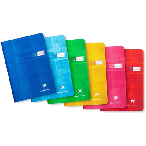 ⁨Zeszyt A5 32k linia podwójna kolorowa 90G 63549AMXC CLAIREFONTAINE⁩ w sklepie Wasserman.eu