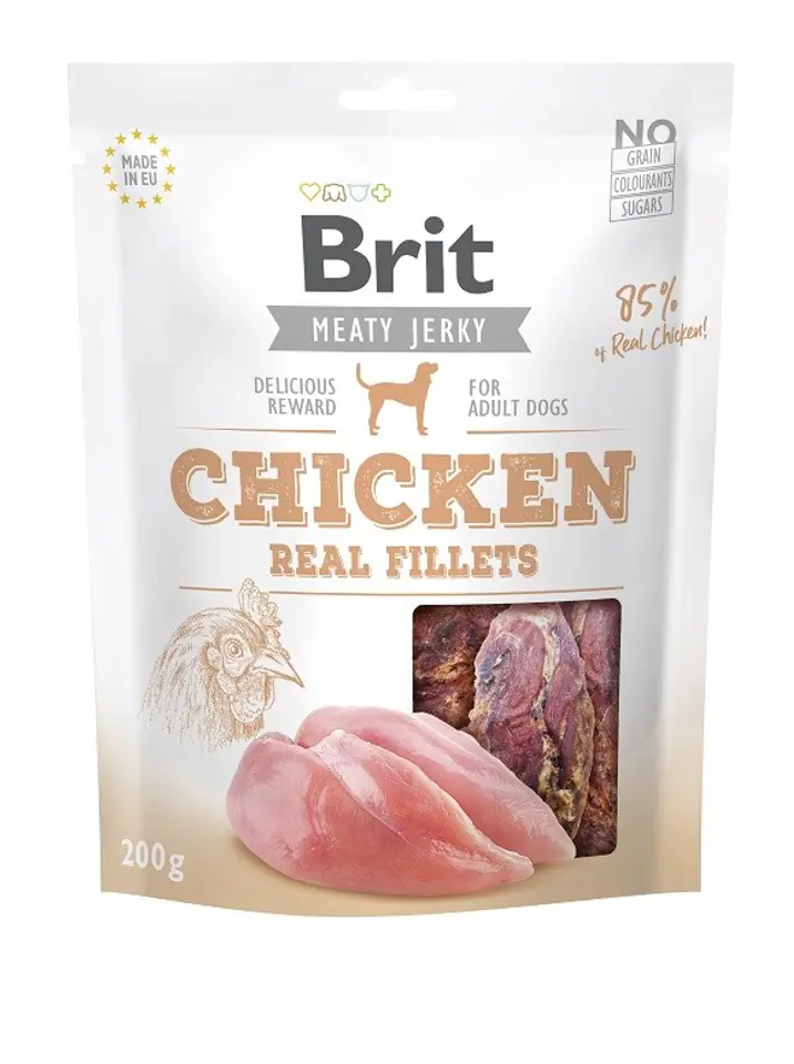 ⁨Brit Jerky Chicken Real Fillets - Kurczak - przysmak dla psa - 200 g⁩ w sklepie Wasserman.eu