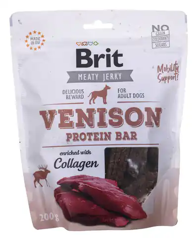 ⁨Brit Jerky Venison Protein Bar Wild - Leckerli für Hunde - 200 g⁩ im Wasserman.eu