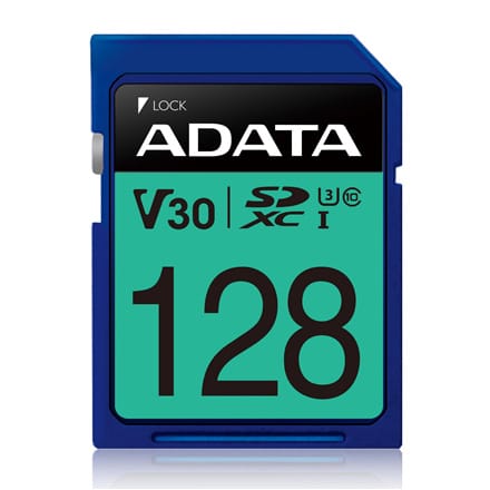 ⁨ADATA Premier Pro UHS-I SDXC, 128 GB, Flash memory class 10, U3, V30, 85 MB/s, 100 MB/s⁩ at Wasserman.eu