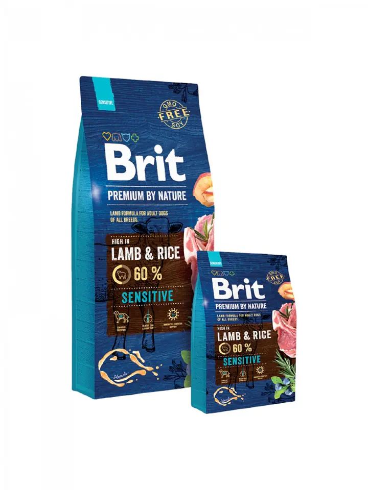 ⁨BRIT PREMIUM BY NATURE Sensitive Lamb & Rice 3kg⁩ w sklepie Wasserman.eu