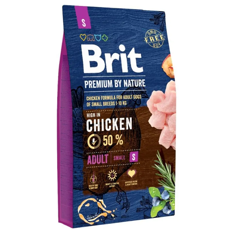 ⁨Brit Premium by Nature Adult Small - Dry dog food - 3 kg⁩ at Wasserman.eu