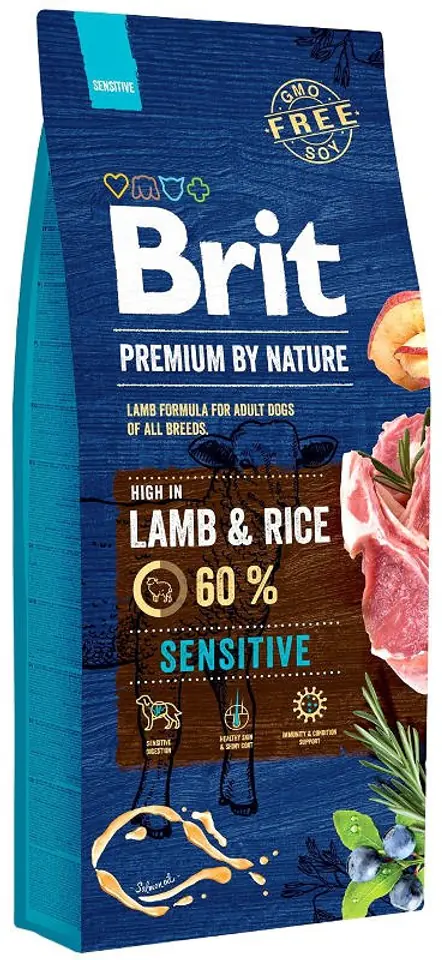 ⁨BRIT PREMIUM BY NATURE Sensitive Lamb & Rice 15kg⁩ w sklepie Wasserman.eu