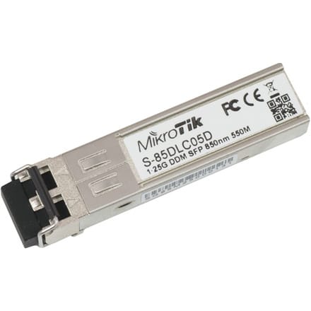 ⁨MikroTik | Moduł nadawczo-odbiorczy SFP (mini-GBIC) - SFP (mini-GBIC) / LC multi-mode | S-85DLC05D | 1,25 Gbps | Maksymalna odle⁩ w sklepie Wasserman.eu