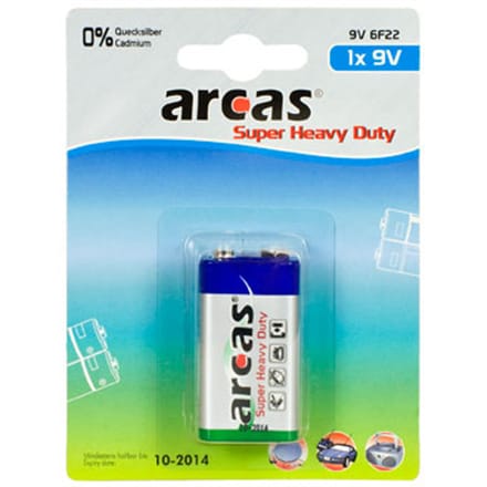 ⁨Arcas 9V/6LR61, Super Heavy Duty, 1 pc(s)⁩ at Wasserman.eu