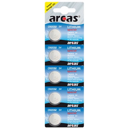 ⁨Arcas CR2032, Lithium, 5 pc(s)⁩ at Wasserman.eu