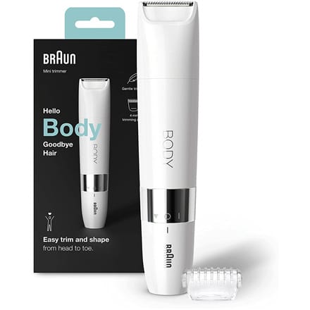 ⁨Braun Body Mini Trimmer BS1000 Number of power levels 1, Wet & Dry, White⁩ at Wasserman.eu