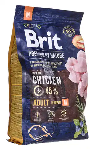 ⁨Brit Premium by Nature ADULT M  - dry dog food - 3kg⁩ at Wasserman.eu
