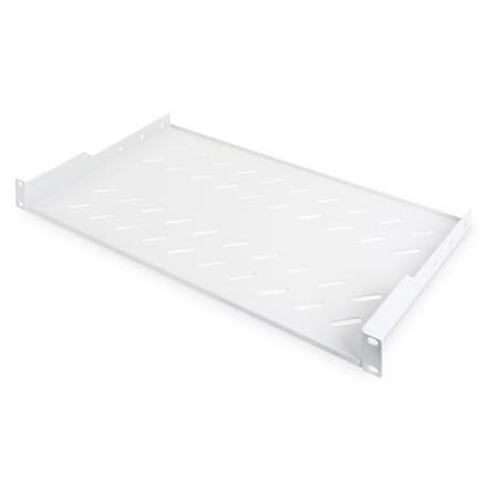 ⁨Digitus | Półka stała do szaf rack | DN-97609 | Biały | Półki do montażu stałego można łatwo zainstalować na dwóch przednich szy⁩ w sklepie Wasserman.eu