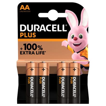 ⁨Duracell Plus MN1500 AA, Alkaline, 4 pc(s)⁩ at Wasserman.eu