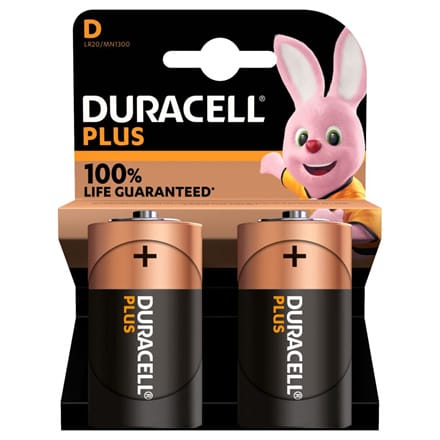 ⁨Duracell Plus MN1300 D, Alkaline, 2 pc(s)⁩ at Wasserman.eu