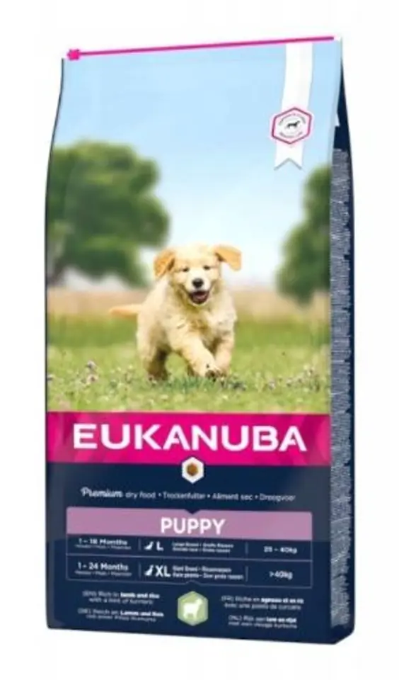 ⁨EUKANUBA Puppy & Junior rich in Lamb & Rice - sucha karma dla szczeniąt - 12kg⁩ w sklepie Wasserman.eu