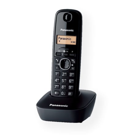 ⁨Panasonic | Telefon bezprzewodowy | KX-TG1611 | Wyświetlacz LCD | ID dzwoniącego | Możliwość połączeń konferencyjnych | Czarny⁩ w sklepie Wasserman.eu