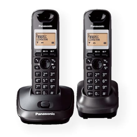 ⁨Panasonic | Telefon bezprzewodowy | KX-TG2512FXT | Wyświetlacz LCD | Poczta głosowa | Identyfikacja dzwoniącego | Przekazywanie⁩ w sklepie Wasserman.eu