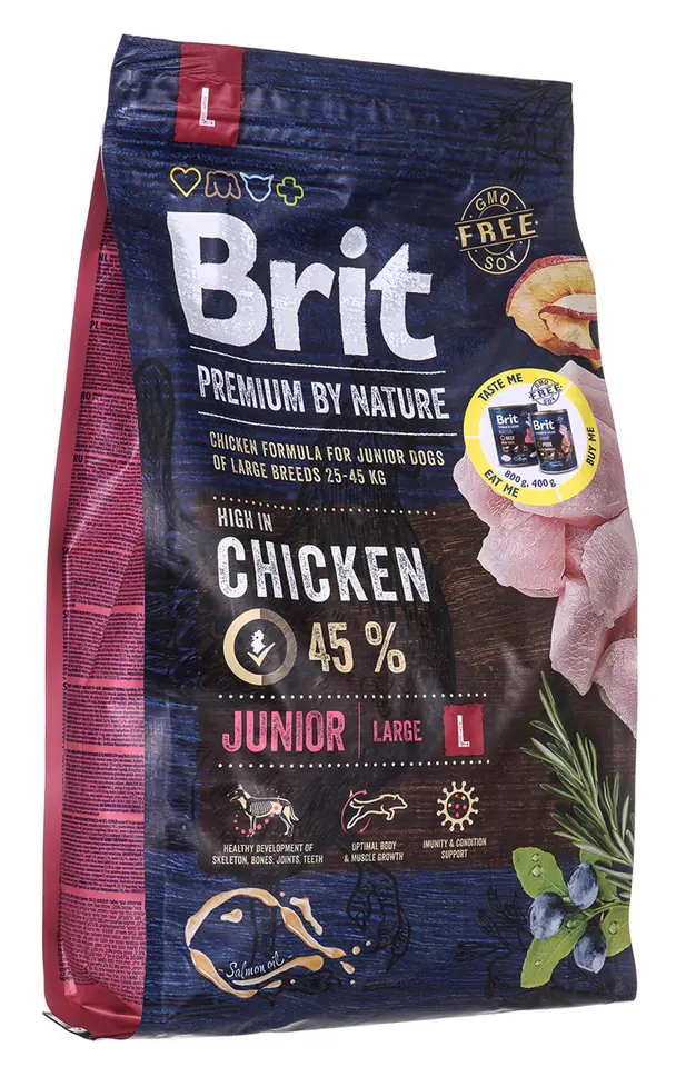 ⁨Brit Premium by Nature Junior L - Dry dog food - Chicken 3 kg⁩ at Wasserman.eu