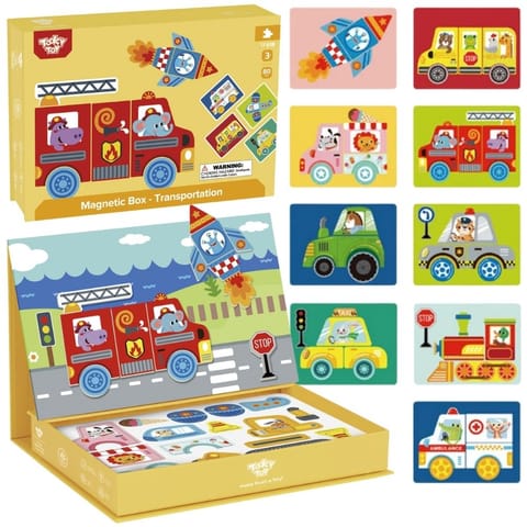 ⁨TOOKY TOY Układanka Edukacyjna Montessori Magnetyczne Pudełko dla Dzieci 80 el.⁩ w sklepie Wasserman.eu