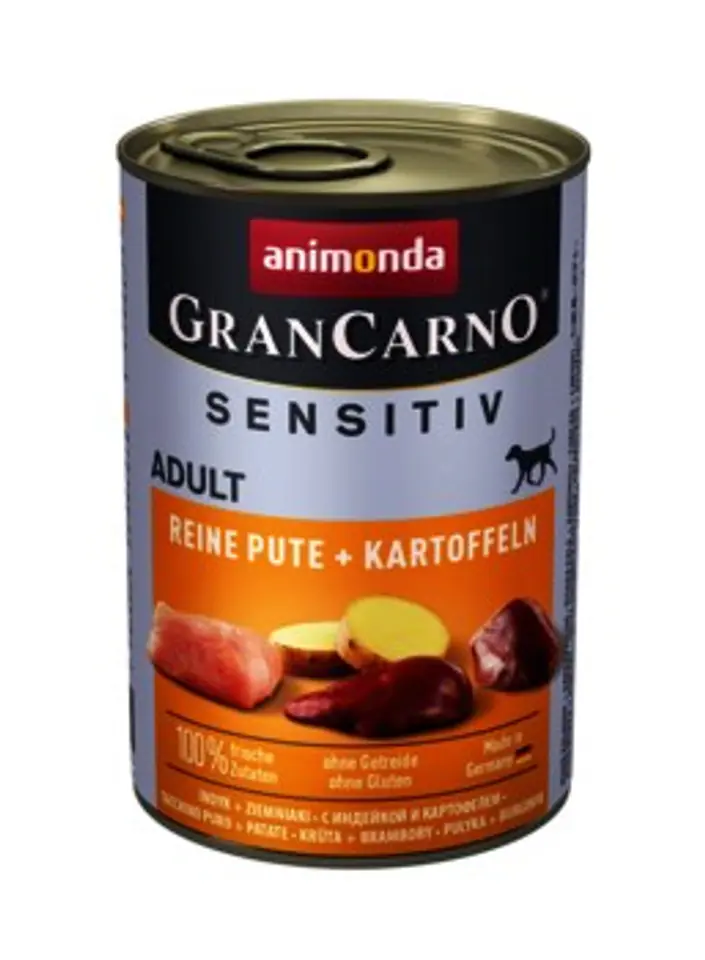 ⁨ANIMONDA Grancarno Sensitiv smak: indyk z ziemniakami 400g⁩ w sklepie Wasserman.eu