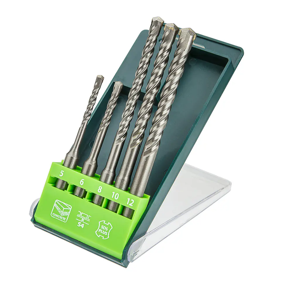 ⁨Set of drills for concrete SDS, set of 5 pcs. - 5, 6 x 110 mm + 8, 10, 12 x 160 mm⁩ at Wasserman.eu