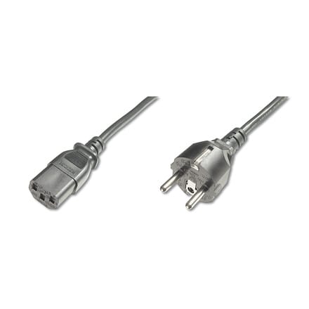 ⁨Digitus Power Cord, CEE 7/7 (Type-F) - C13 M/F, H05VVF3G 0.75qmm 1.2 m, Black⁩ at Wasserman.eu