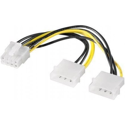 ⁨Goobay | Adapter zasilania | Męski | 8-pinowe zasilanie PCI Express | Męski | 4-pinowe zasilanie wewnętrzne⁩ w sklepie Wasserman.eu