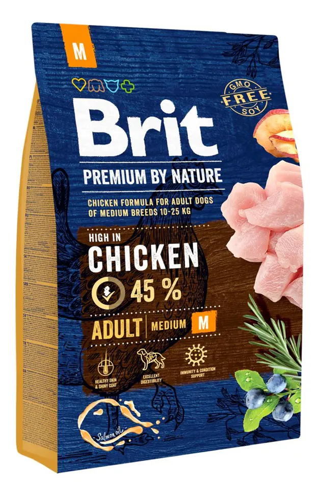 ⁨BRIT Premium by Nature Adult M - dry dog food Chicken - 8 kg⁩ at Wasserman.eu